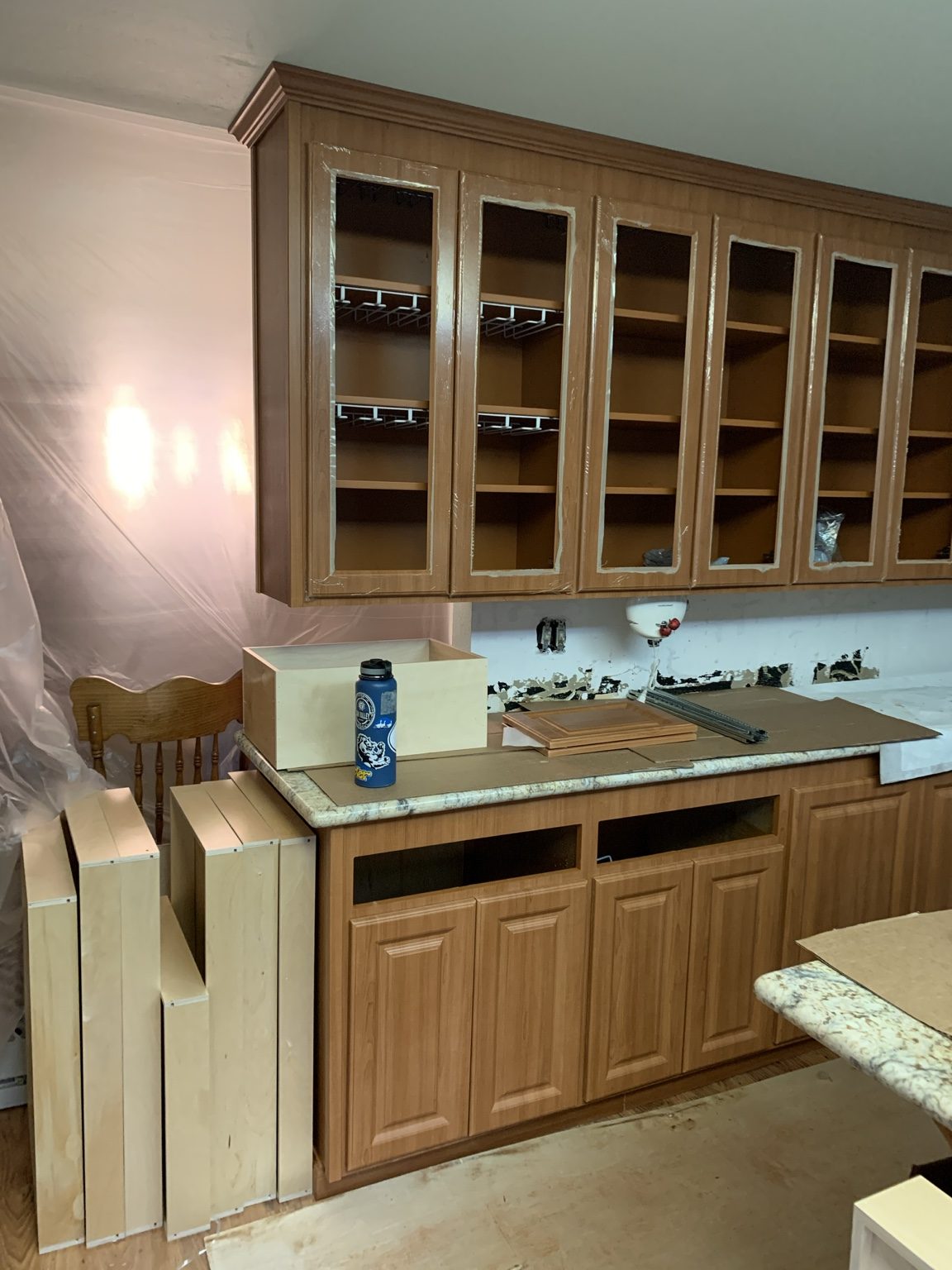 Bathroom vanity & mirror work