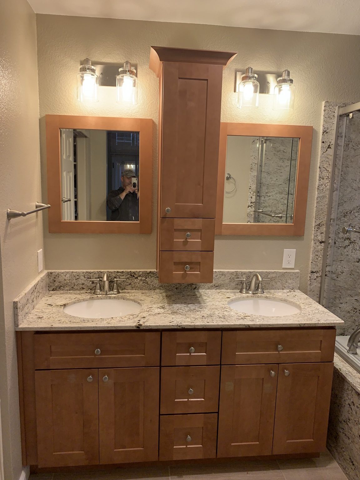 Bathroom vanity installation